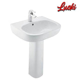 American Standard Active Wall Hung Basin With Full Pedestal Round Front Shape (0955/0765-WT-0)