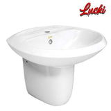American Standard Winston Wall Hung Basin With Semi Pedestal Round Front Shape (0979/0741-WT-0)