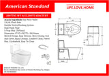 မျက်နှာရှည်နှင့် ပျော့ပျောင်းသော အပိတ်ထိုင်ခုံ (TF-2007TSC-WT-0) ရှိသော American Standard Acacia SupaSleek One Piece Toilet