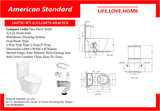 American Standard Compact Codie Close Coupled Toilet With S&C Seat (2407SC-WT-0)