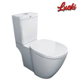 American Standard Concept Cube 3/4.5L Dual Flush Close Coupled Toilet with Soft Close Seat (TF2704-WT-0)