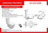 American Standard CONCEPT D-SHAPE-Two Piece Toilet (TF-2705-WT-0)