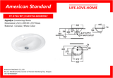 American Standard Aqualyn Counter Top Wash Basin (476S-WT)