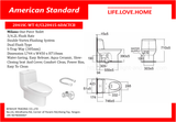 American Standard Milano- One Piece Toilet With S&C Seat (2041SC-WT-0)