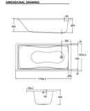 American Standard Vanita under counter tub with waste & overflow (70080-WT)