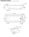 ပေါ်လာသောအမှိုက်နှင့် ပြည့်လျှံနေသော American Standard Active tub ရေ (70270P-WT)