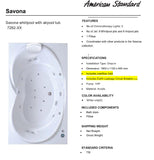 American Standard Savona whirlpool with airpool tub (7282-WT)