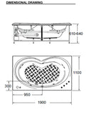 American Standard Savona whirlpool with airpool tub (7282-WT)