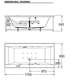 American Standard Plaza whirlpool with airpool tub (TF-8292-WT)