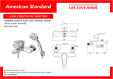 American Standard Cygnet Express Bathtub Mixer Tap & Hand Shower Hot and Cold (A-0311-200)