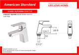 American Standard Concept square Basin Mono Faucet Cold Only (A-0406-10)