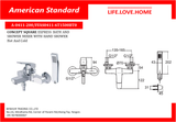 American Standard Concept Square Express Bathtub Mixer Tap & Hand Shower Hot and Cold (A-0411-200)