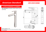 American Standard Neo Modern Extended Basin Mono Faucet Cold Only (A-0703-10)