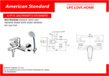 American Standard Neo Modern Express Bathtub Mixer Tap & Hand Shower Hot and Cold (A-0711-200)