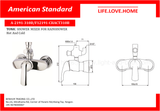 American Standard Tonic-Shower Mixer for Rainshower Hot and Cold (A-2191-310B)