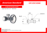 American Standard Stop Valve/Compression Valve (A-4400-SP)