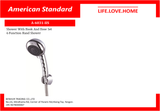 American Standard Hand Shower Head 6 Function with Shower Hose (A-6031-HS)