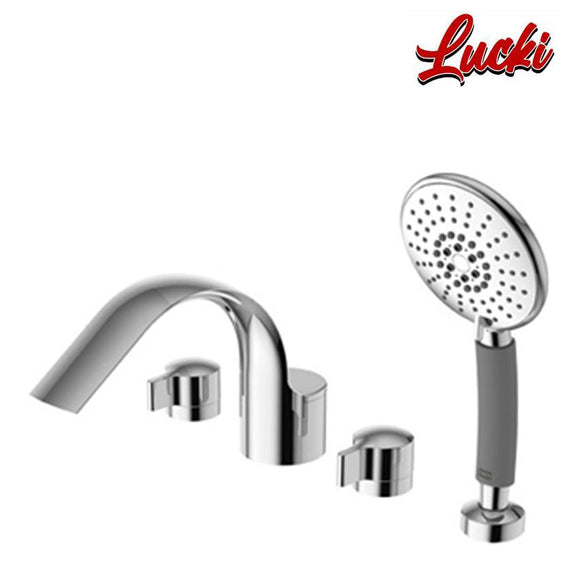American Standard IDS-4 Hole Deck Mounted Bath and Shower Mixer with Hand Shower Hot and Cold (A-6800-700)