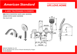 American Standard IDS-4 Hole Deck Mounted Bath and Shower Mixer (A-6800-700)