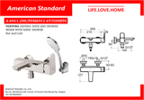 American Standard Ventuno Bath and Shower Mixer with Hand Shower Set (A-6911-200)