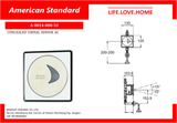 American Standard Concealed Urinal Sensor အလိုအလျောက်အာရုံခံကိရိယာ လျှပ်စစ် AC (A-8014-000-50)