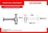 American Standard DIY Stainless Bottle Trap (A-8106-DIY)