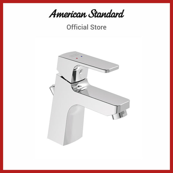 American Standard Concept Square Basin Mixer with Pop Up Drain Hot and Cold (A-0401-100)