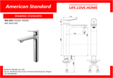 American Standard Milano Vessel Basin Mixer Hot and Cold (FFAS0902-1T2501BT0)