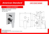 American Standard Milano Bath and Shower Mixer without Shower Head (FFAS0921-601500BC0)