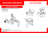 American Standard Milano Bath and Shower Mixer for Rainshower Hot and Cold (FFAS0972-7T2500BT0)