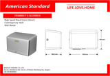 American Standard High Speed ​​Hand Dryer-Silver (FFAS8017-000230BC0)