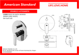 American Standard Codie-Shower Mixer Head Shower Valve Only (FFASB221-6T9500BT0)