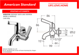 American Standard Winston I-Handle 2 way Mono Faucet (FFAST603-6T1500BT0)