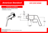 American Standard Winston I-Handle Exposed Shower Mono (FFAS604-7T1500BT0)