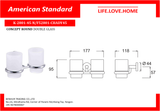 American Standard Concept Round-Double Glass Holder (K-2801-45-N)