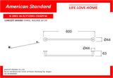 American Standard Concept Round Single Towel Bar (K-2801-46-N)