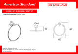 American Standard Concept Round Towel Ring (K-2801-47-N)