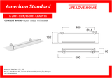 American Standard Concept Round Glass Shelf With Guard (K-2801-51-N)