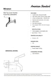 အမေရိကန် Standard Winston I-Handle တပ်ဆင်ထားသော Basin Mono (FFAST602-0T0500BT0)