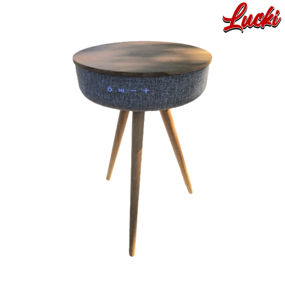 Smart Coffee Table with Wireless Charging, 360° Bluetooth Speaker, USB+AUX Port